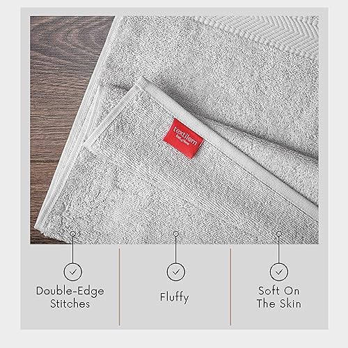TEXTILOM 100 Turkish Cotton Towel Set Light Grey 6 Pcs Bath Towels