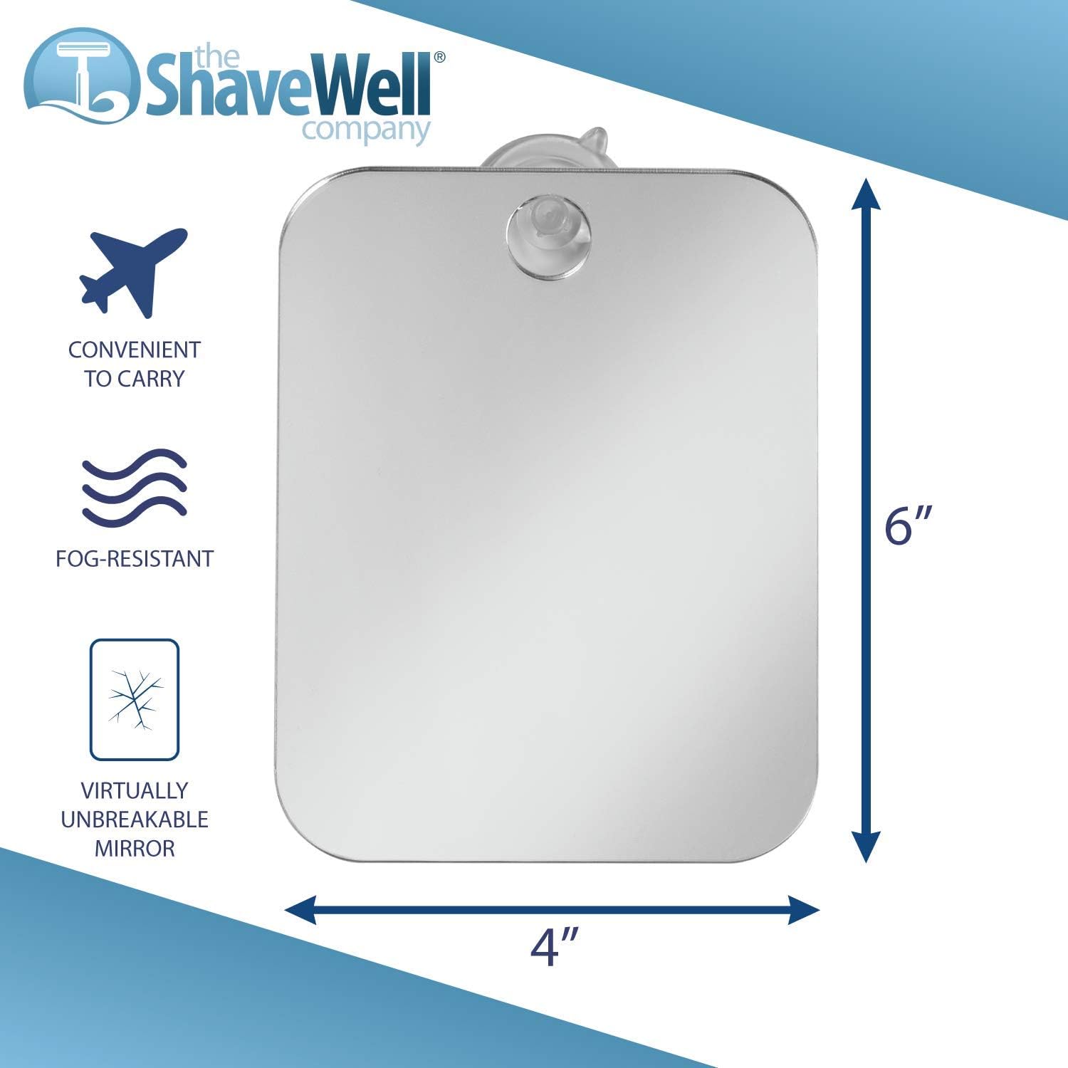 Fog-Free Shaving Mirror for Travel
