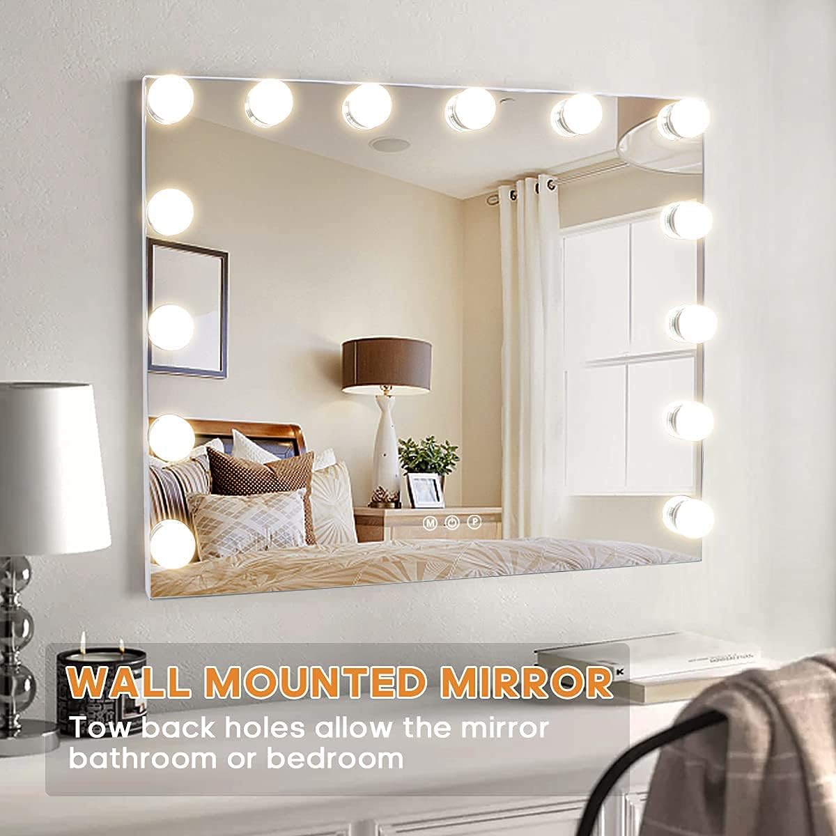 Hansong Smart Vanity Mirror with 14 LED and Touch for Makeup