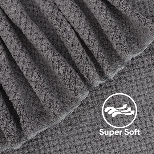 HOMEXCEL Bath Towel Set 4-Pack Grey