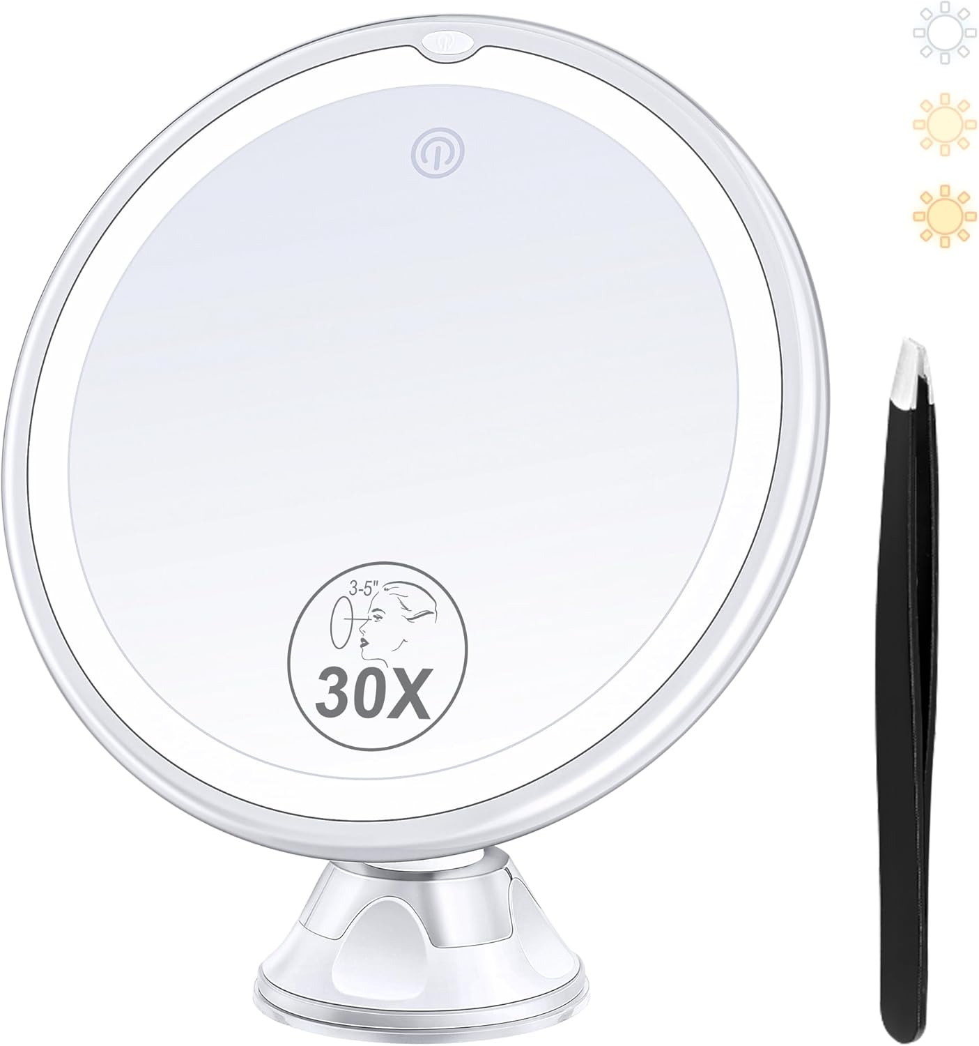 B Beauty Planet - 30X Magnifying Mirror with Light Precision Tool