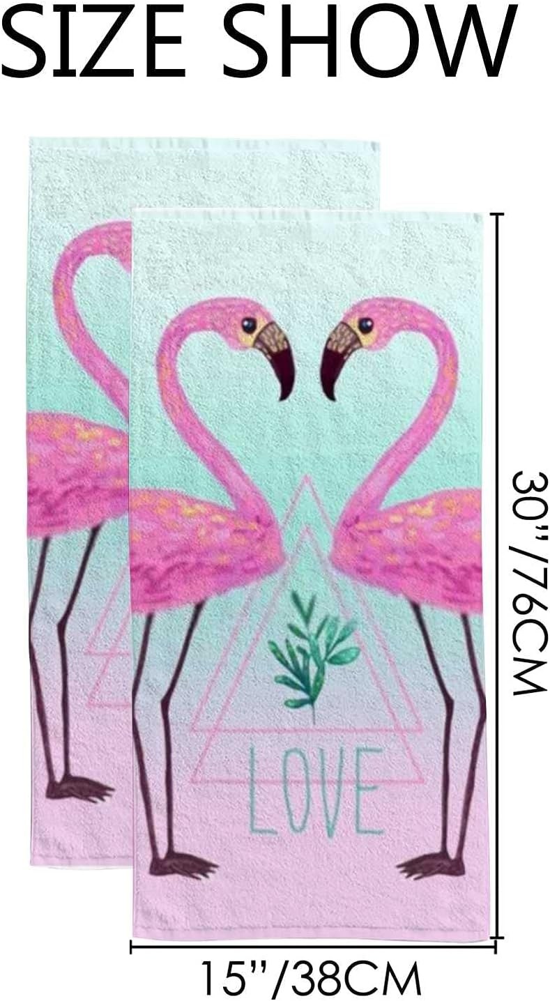 Rashu Fun Flamingo Bath Towel Set 30x15in