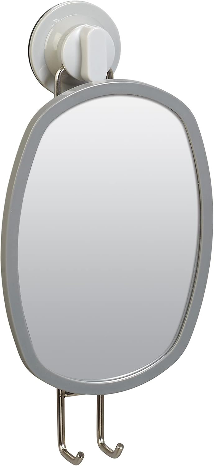 Zenna Home Adhesive or Suction Mount Fogless Shower Mirror