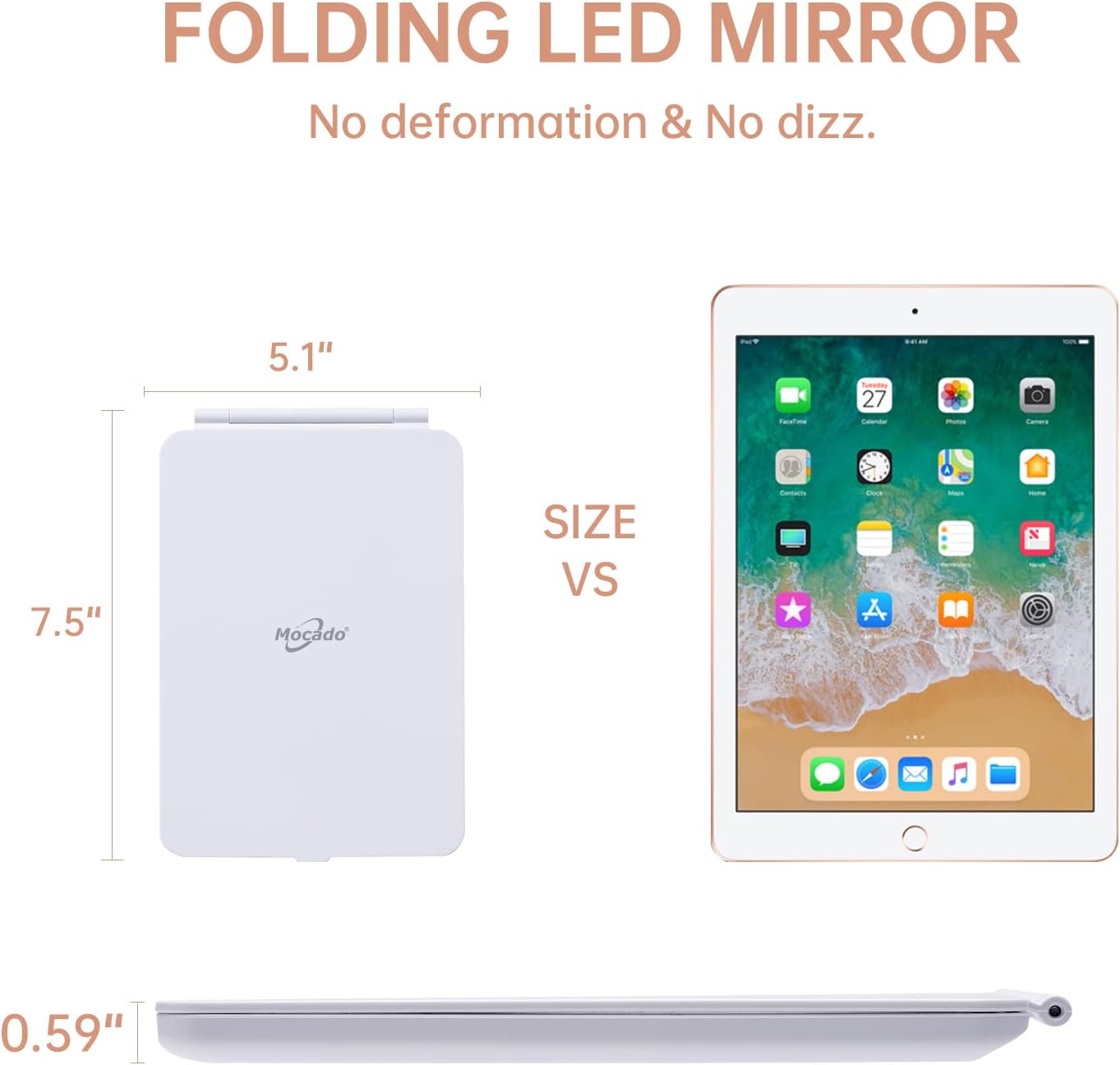 Muably LED Travel Makeup Mirror