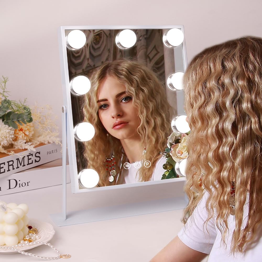 COOLJEEN 9 LED Vanity Mirror with 10X Magnification