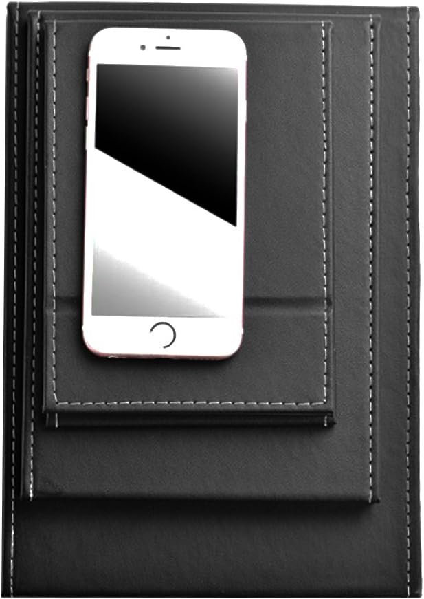 JOLY Protable PU Leather Makeup Mirror with Adjustable Stand S Black
