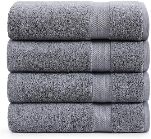 Luxury 35x66 Cotton Bath Towels Set - Durable and Soft