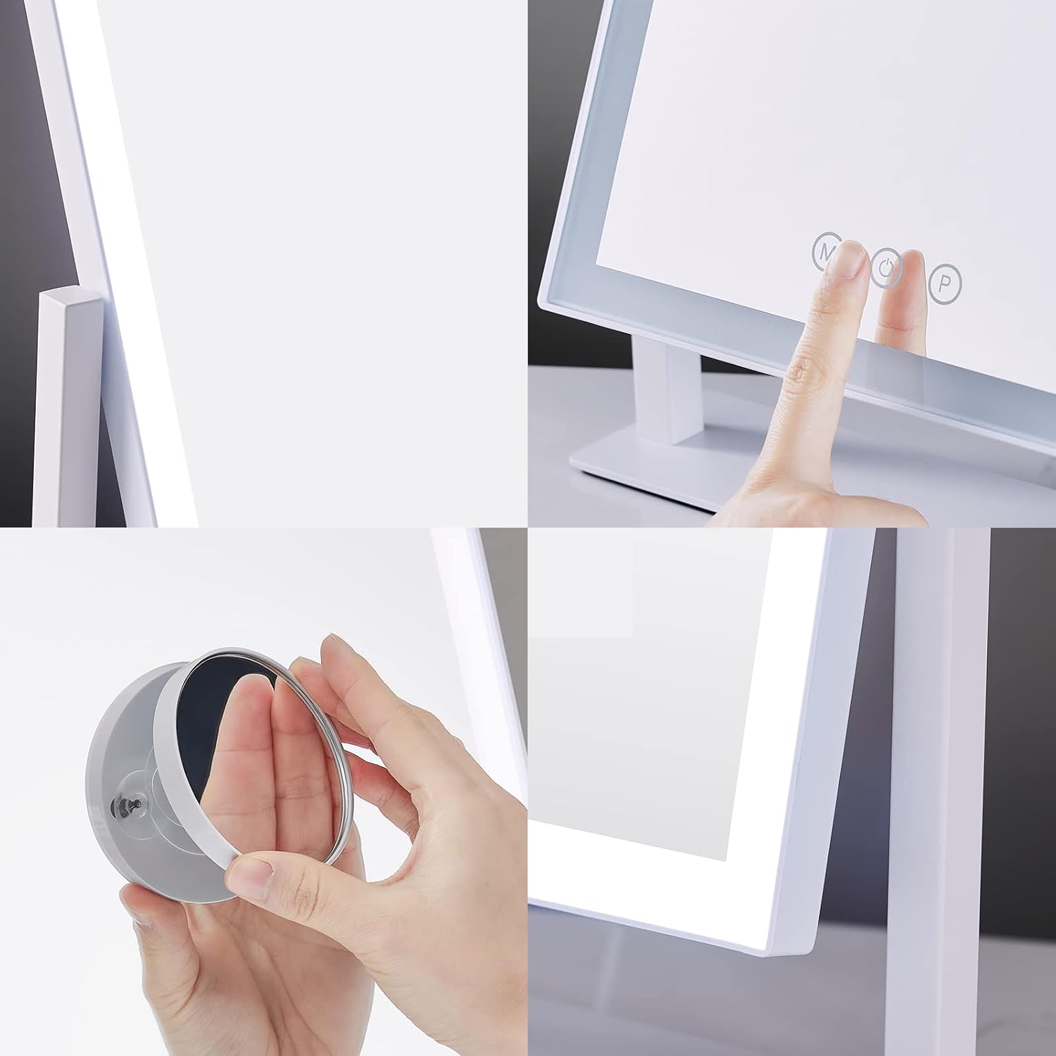 HIEEY Smart Makeup Mirror with 3 Lighting Modes 360 Rotation