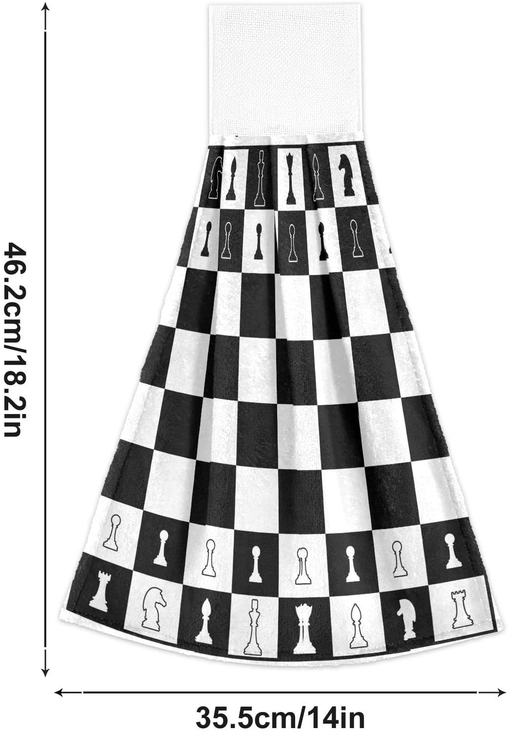 Chess Silhouette Kitchen Towels for Restroom Bathroom Use