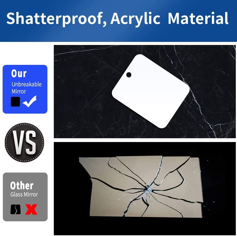 Shatterproof Shaving Mirror for Shower Use