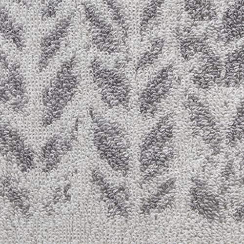 SKL Home Distressed Leaves Hand Towel Gray 16 x 26 2 Count