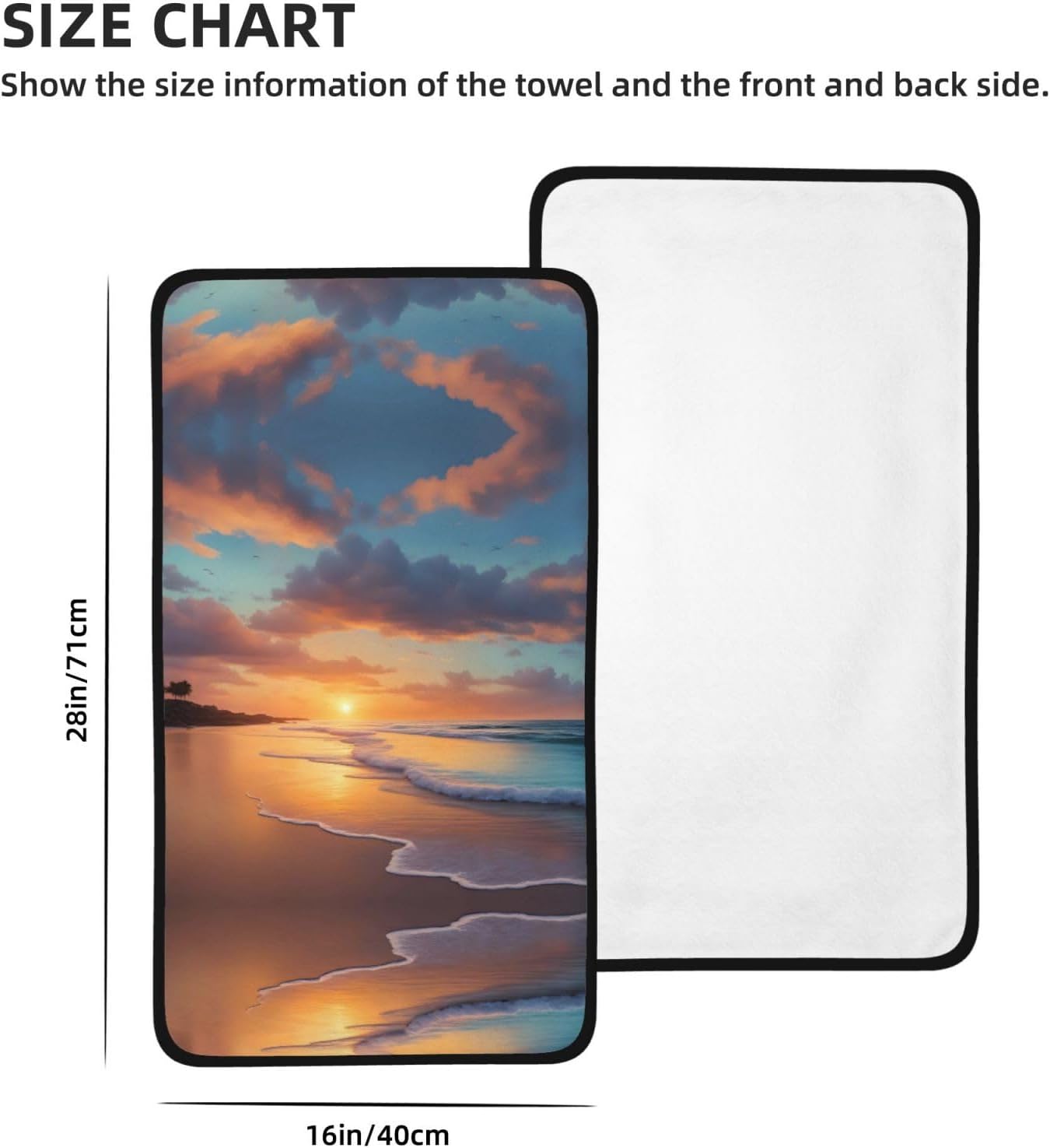 YYHWHJDE Sunset Beach Coral Velvet Towel