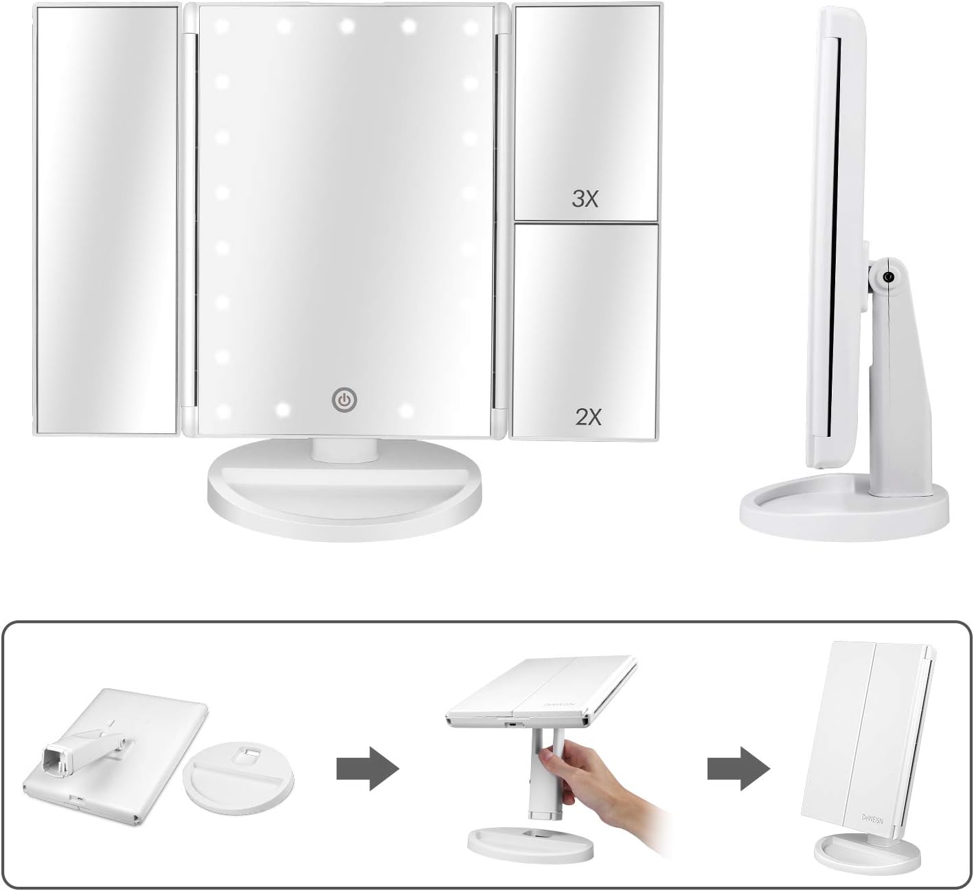 Deweisn Floor Mount Vanity Mirror