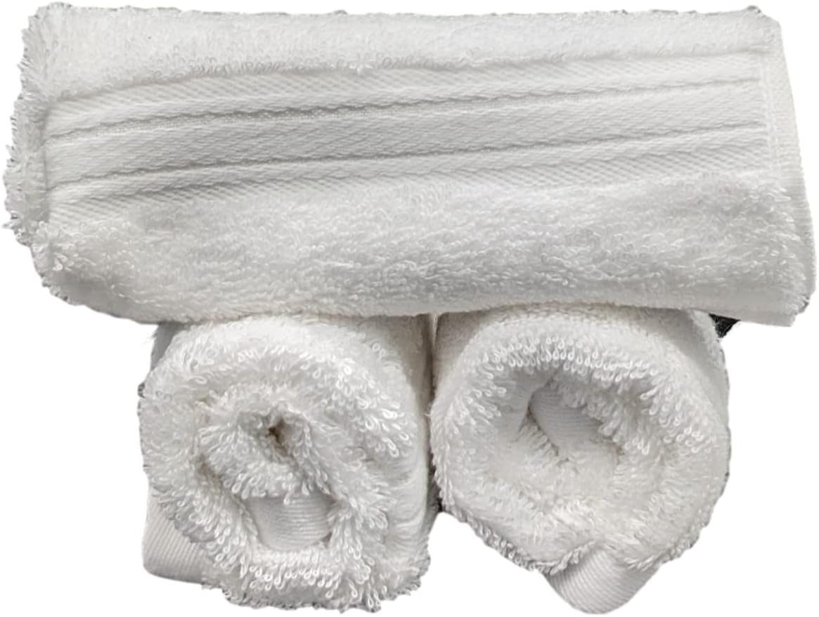 Set of 36 White Washcloths 14x14 Embrace Collection
