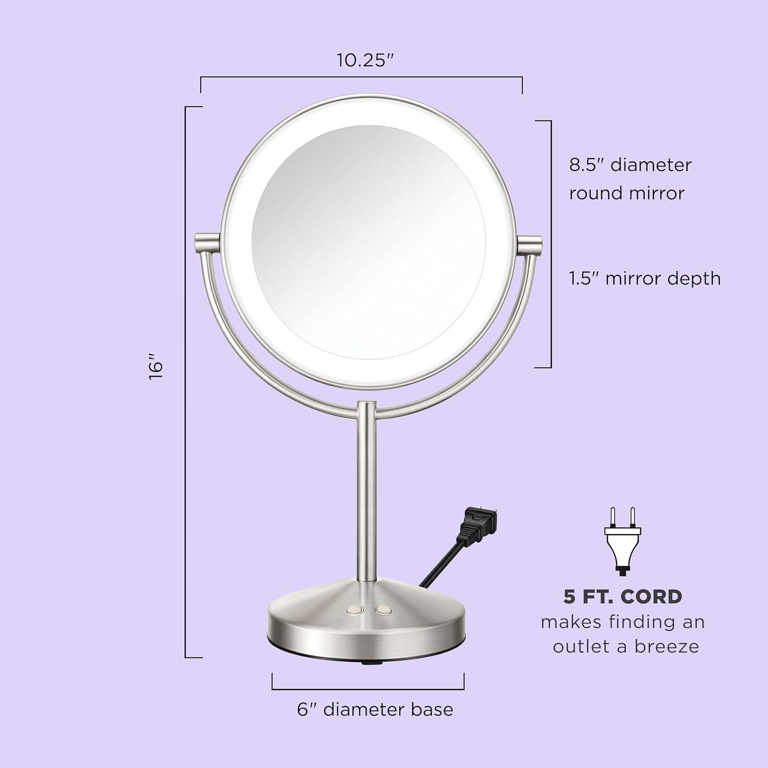 Conair Lighted Makeup Mirror LED Vanity Mirror