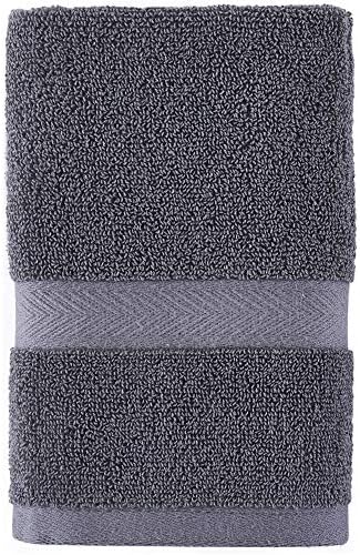 Tommy Hilfiger Modern American Solid Hand Towel 15x27 inches Steel Grey