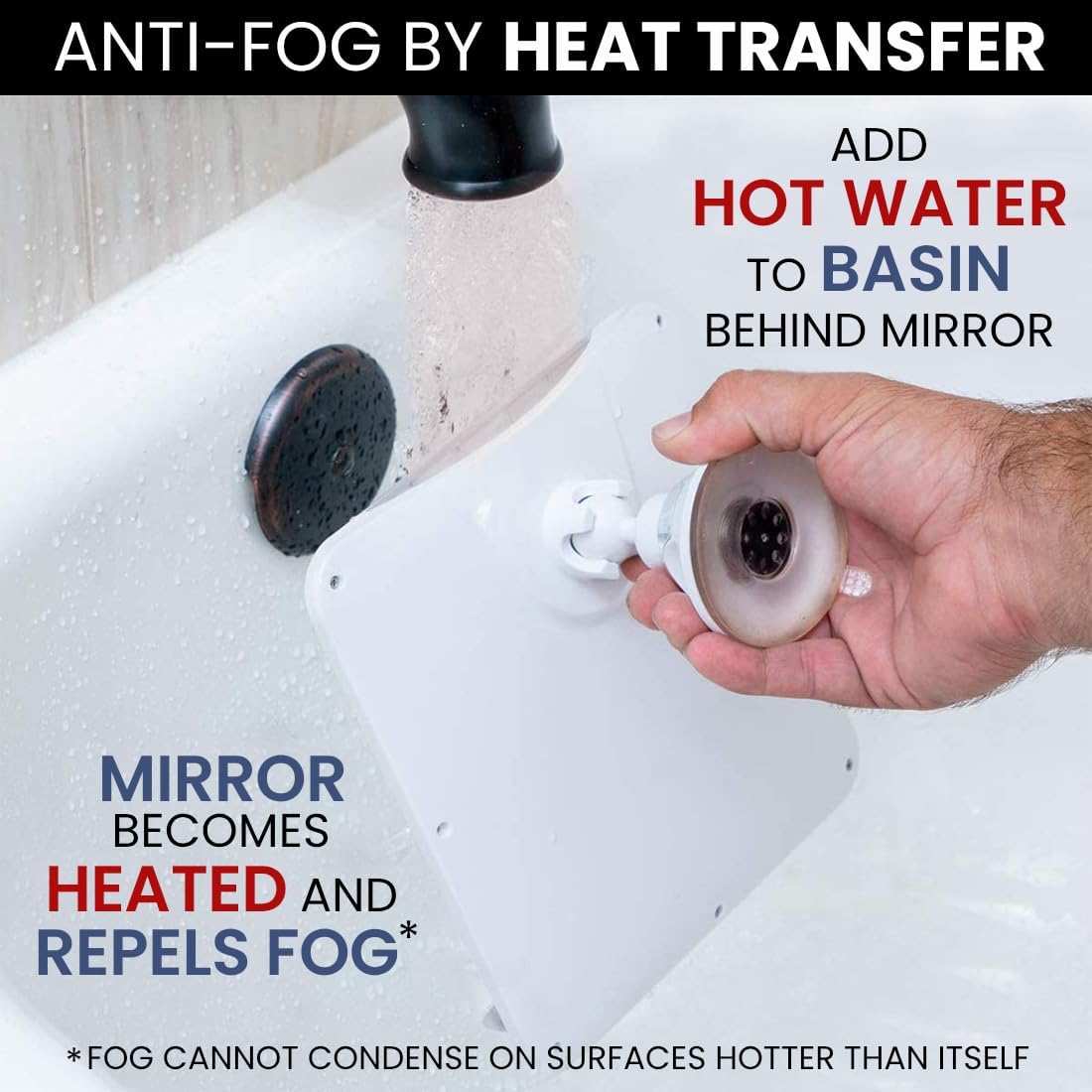 Mirrorvana Dual Anti-Fog Shower Mirror