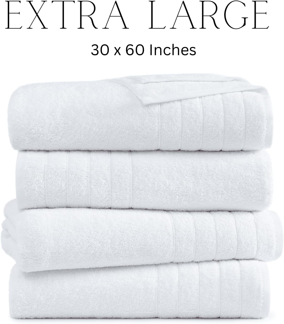 Luxury bath towels 4-pack Terry cotton bath towels