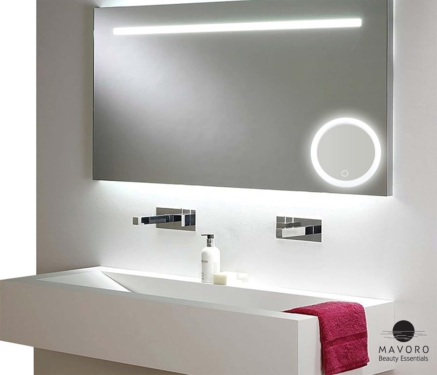 10X Magnifying Mirror for Travel with LED Light