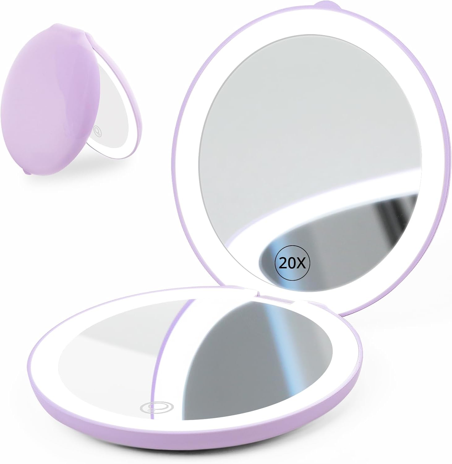Fabuday Compact Magnifying Makeup Mirror with Lights