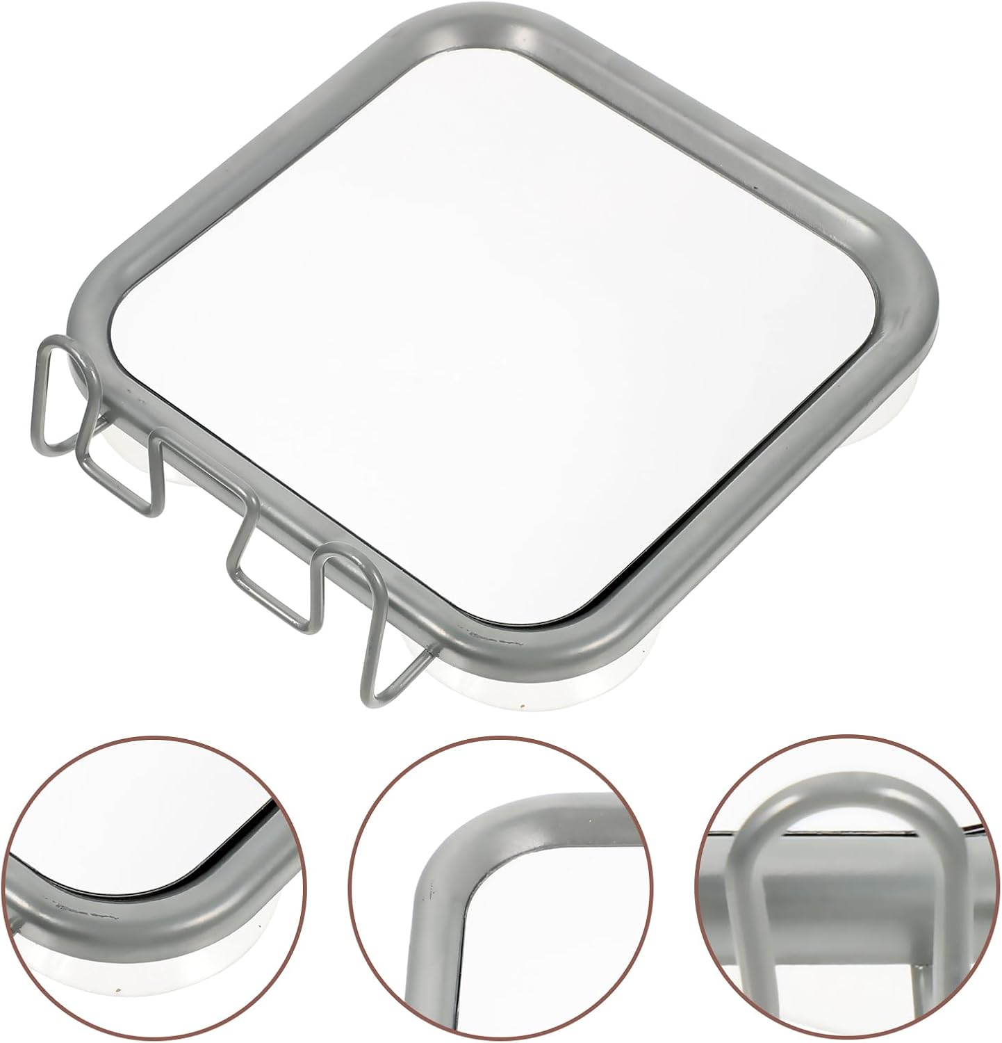 Fogless Shower Mirror for Shaving Strong Suction Compact Design