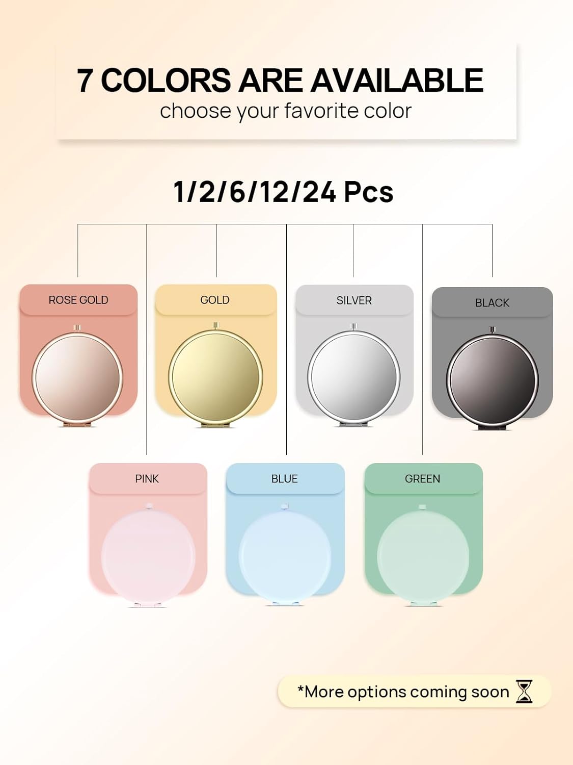 Getinbulk Compact Rose Gold Makeup Mirror for Purse