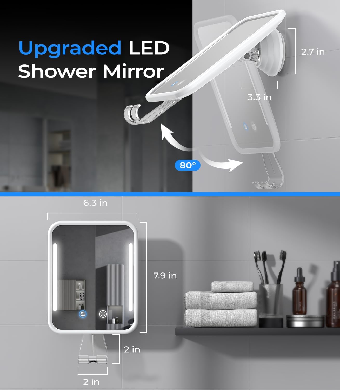 Gospire Heated Shower Mirror