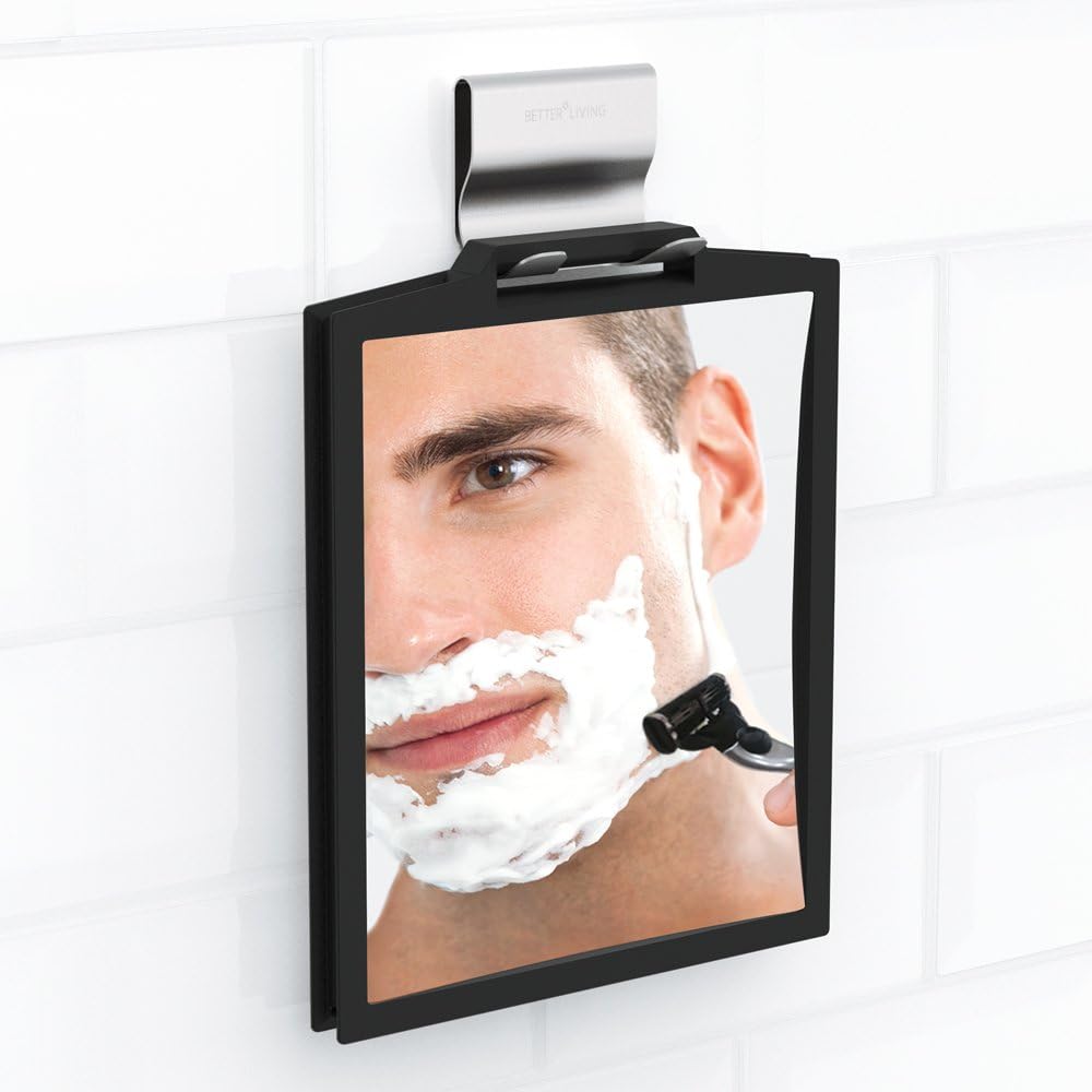 Better Living 13546 DOPPIO Double-Sided Shower Mirror Black