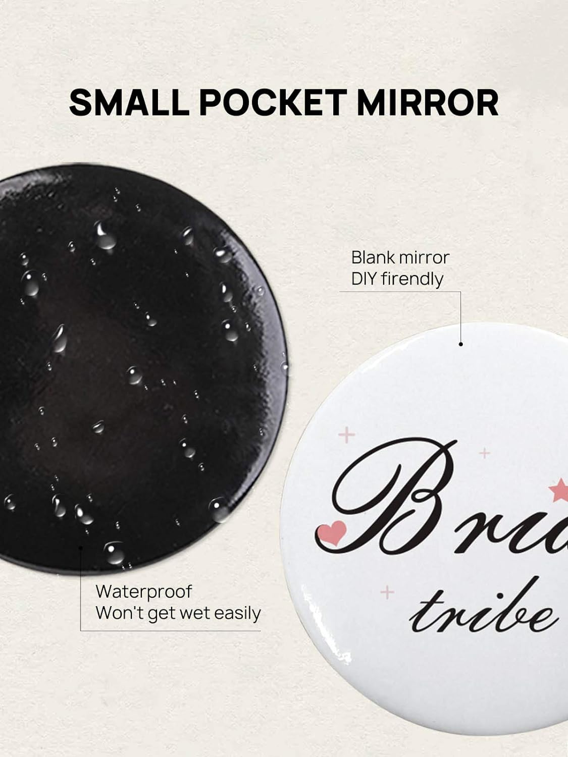Compact Round Makeup Mirror for Travel