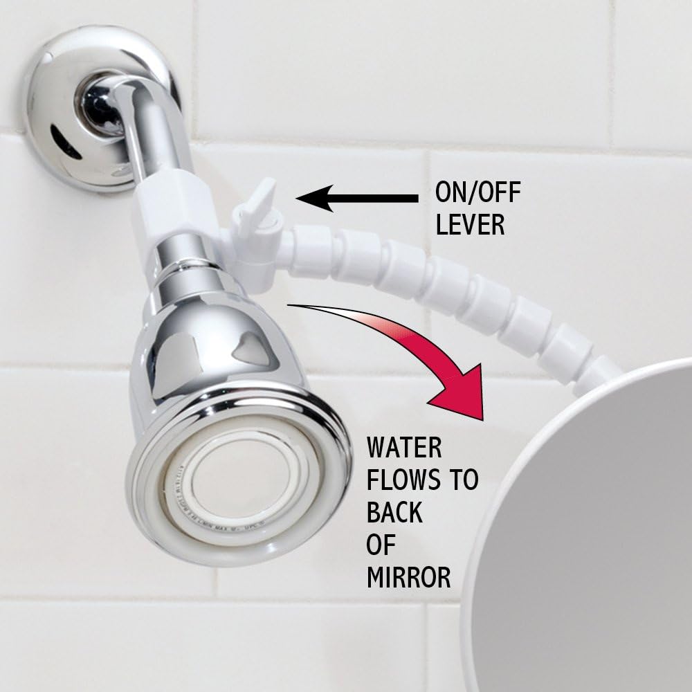InterDesign iDesign Fog-Free Shower Shaving Mirror with Flexible Arm