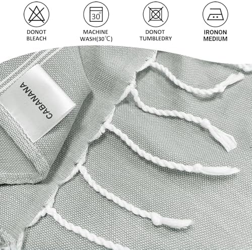 Cotton Turkish Beach Towel - Lightweight Sand Free Quick Drying Oversized Prewashed