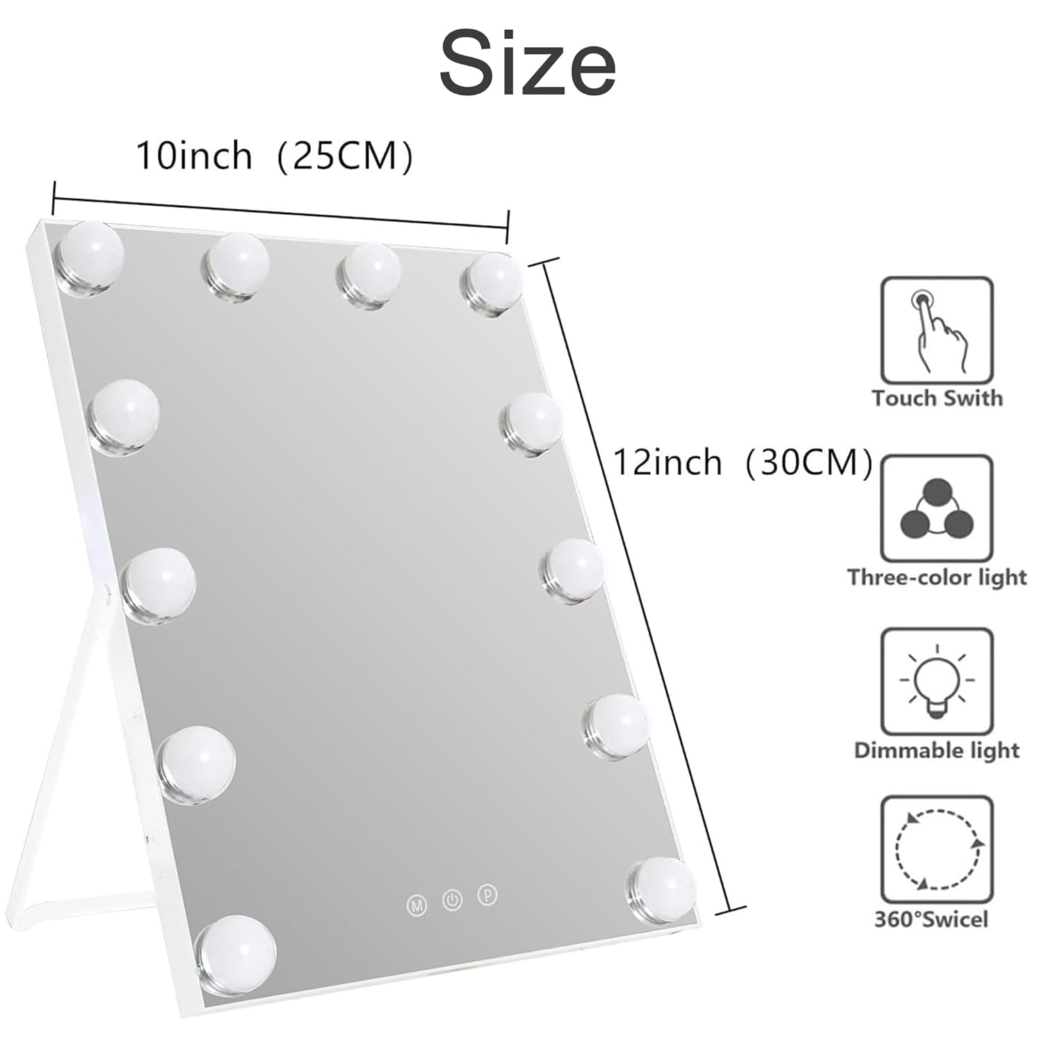 Despful 10x12 Vanity Mirror with 12 DimmableLED