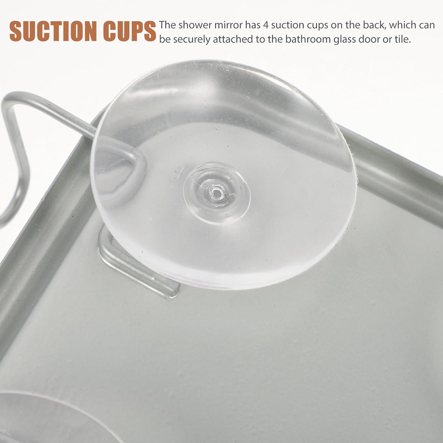 Fogless Shower Mirror for Shaving Strong Suction Compact Design