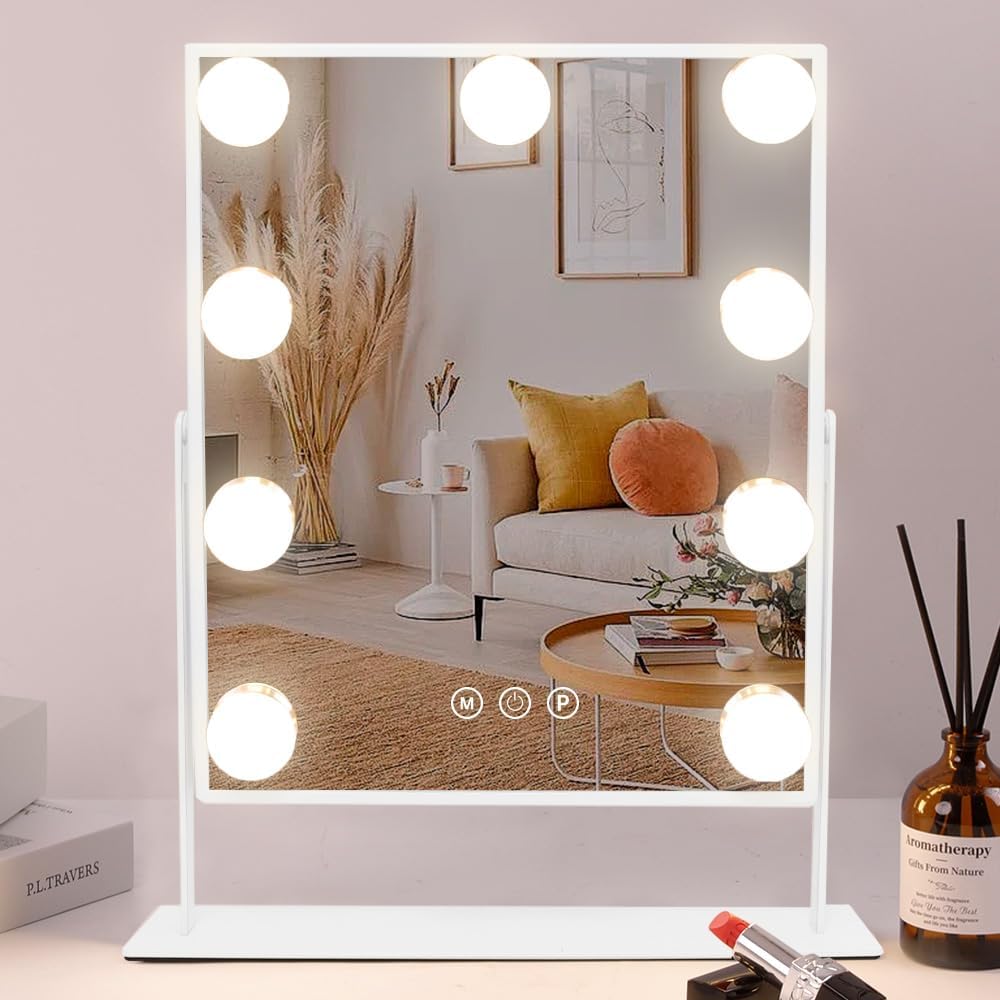 COOLJEEN 9 LED Vanity Mirror with 10X Magnification
