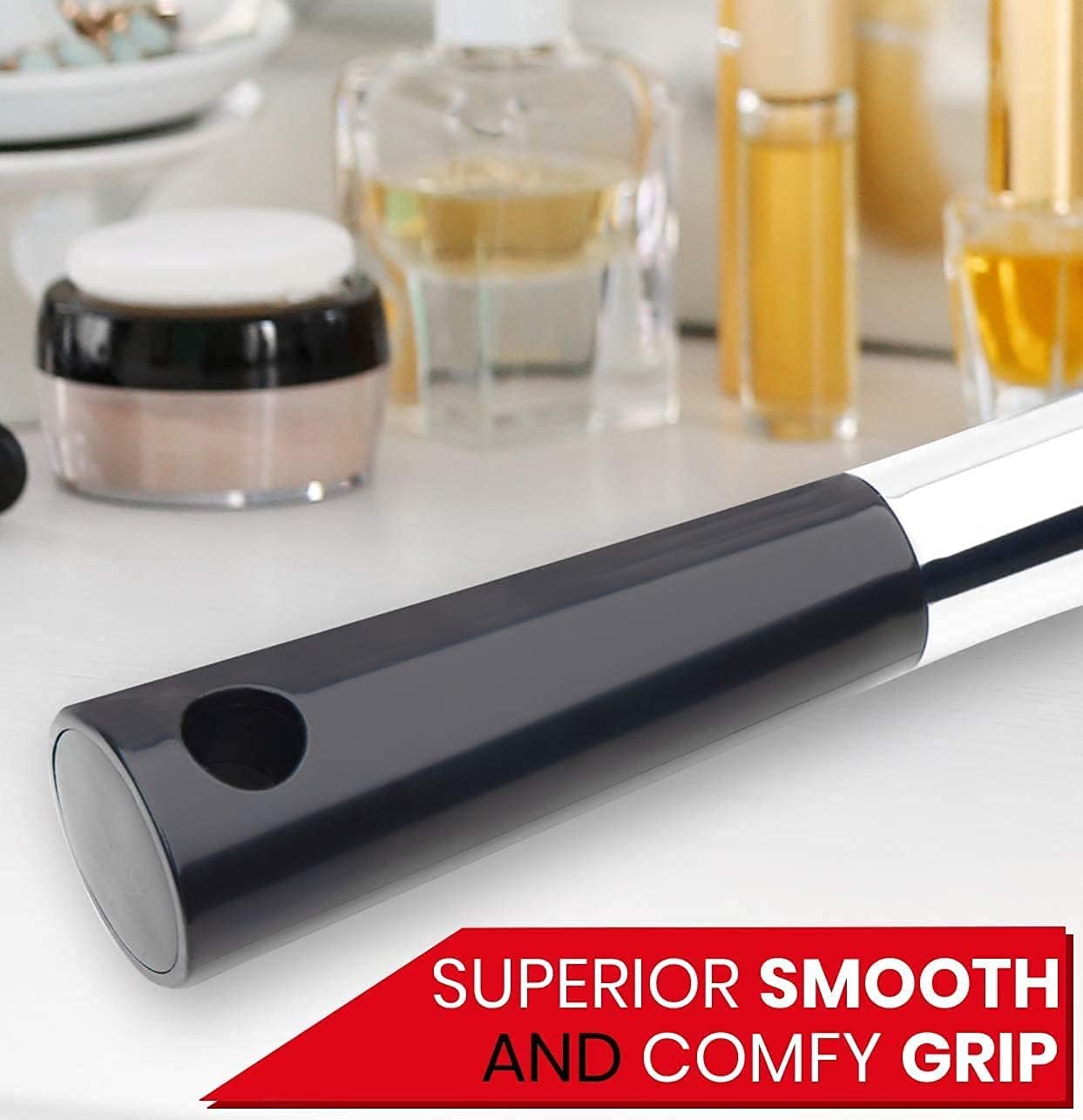Mirrorvana Large Hand Mirror with Comfy Handle Your Pro-Professional Choice
