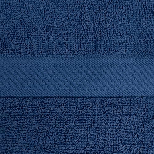 Utopia Medium Bath Towels Set 100 Cotton Quick Drying and Absorbent Navy