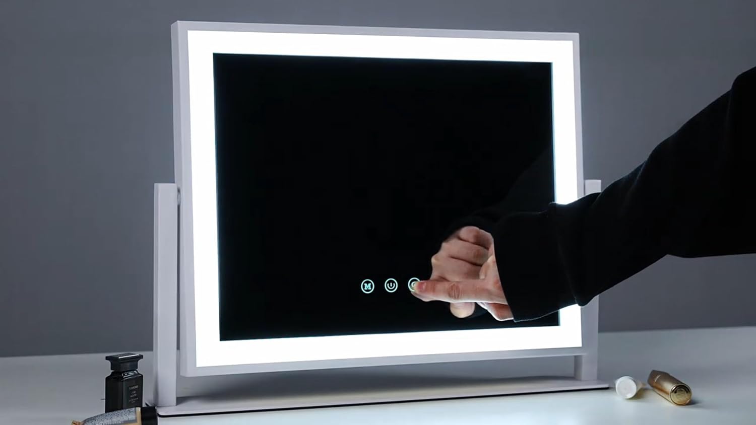 Upgraded LED Vanity Mirror with 360 Rotation and Smart Touch Control