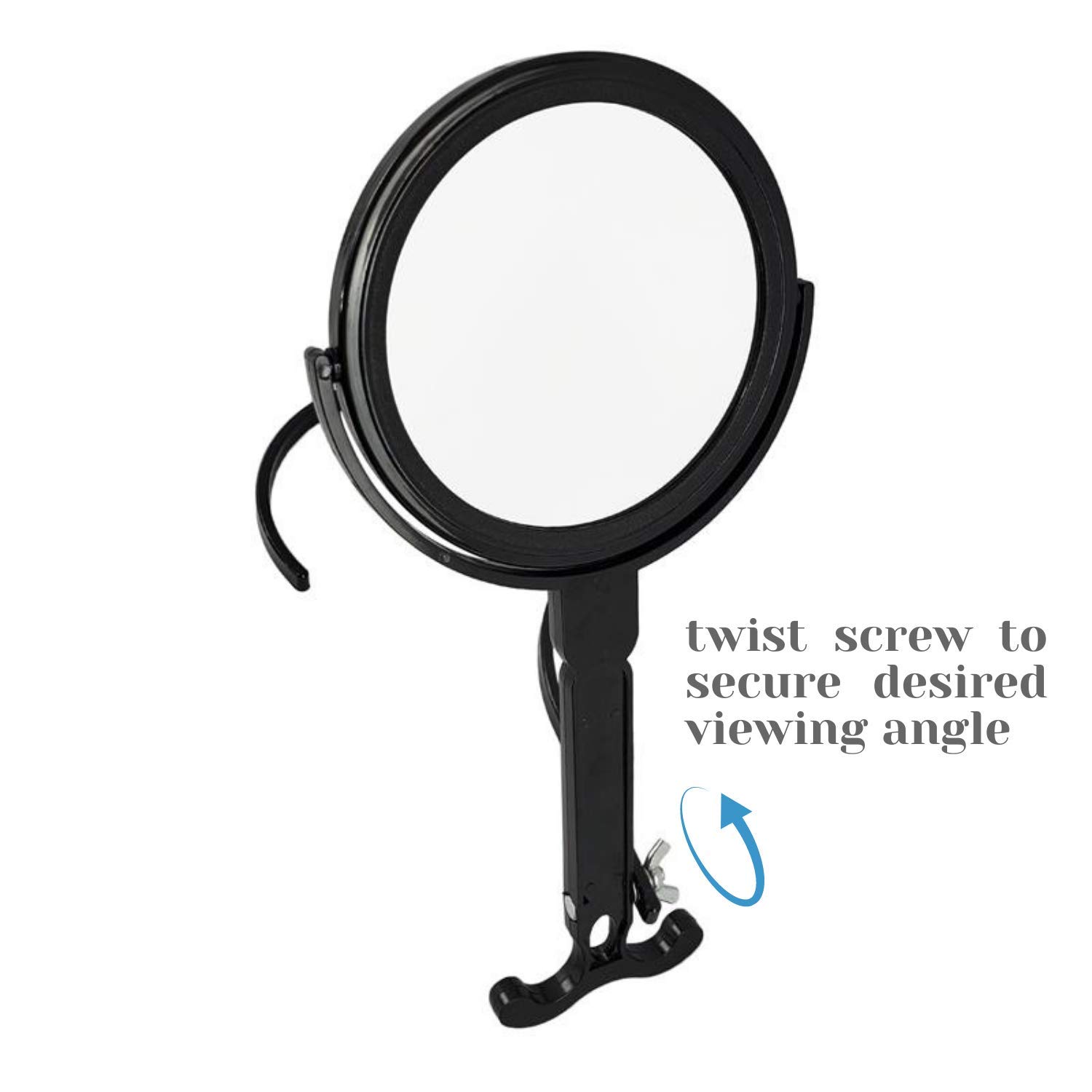 Rucci Round 5x1x Magnifying Mirror Black