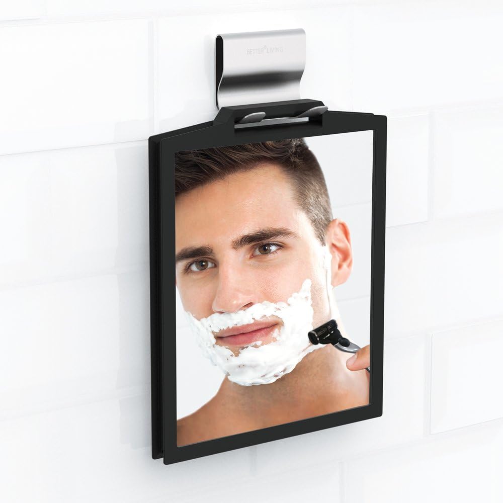 Better Living 13546 DOPPIO Double-Sided Shower Mirror Black