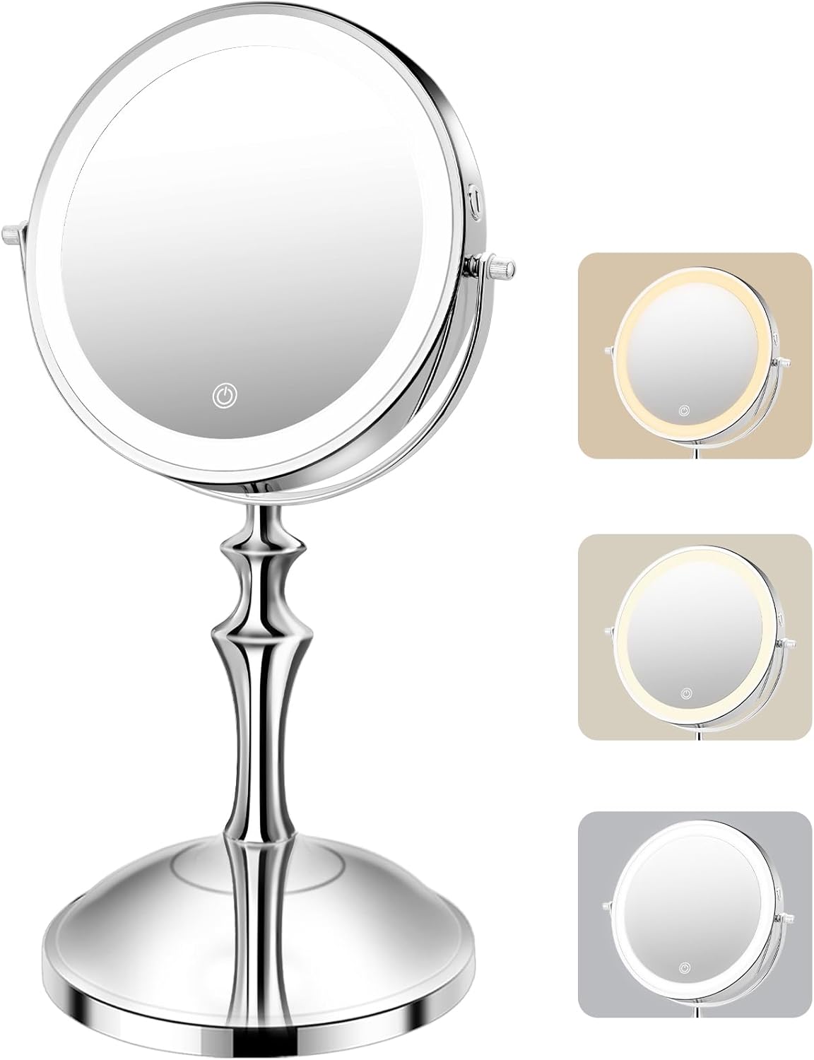 Ultimate LED Makeup Mirror 10X Rotate 360