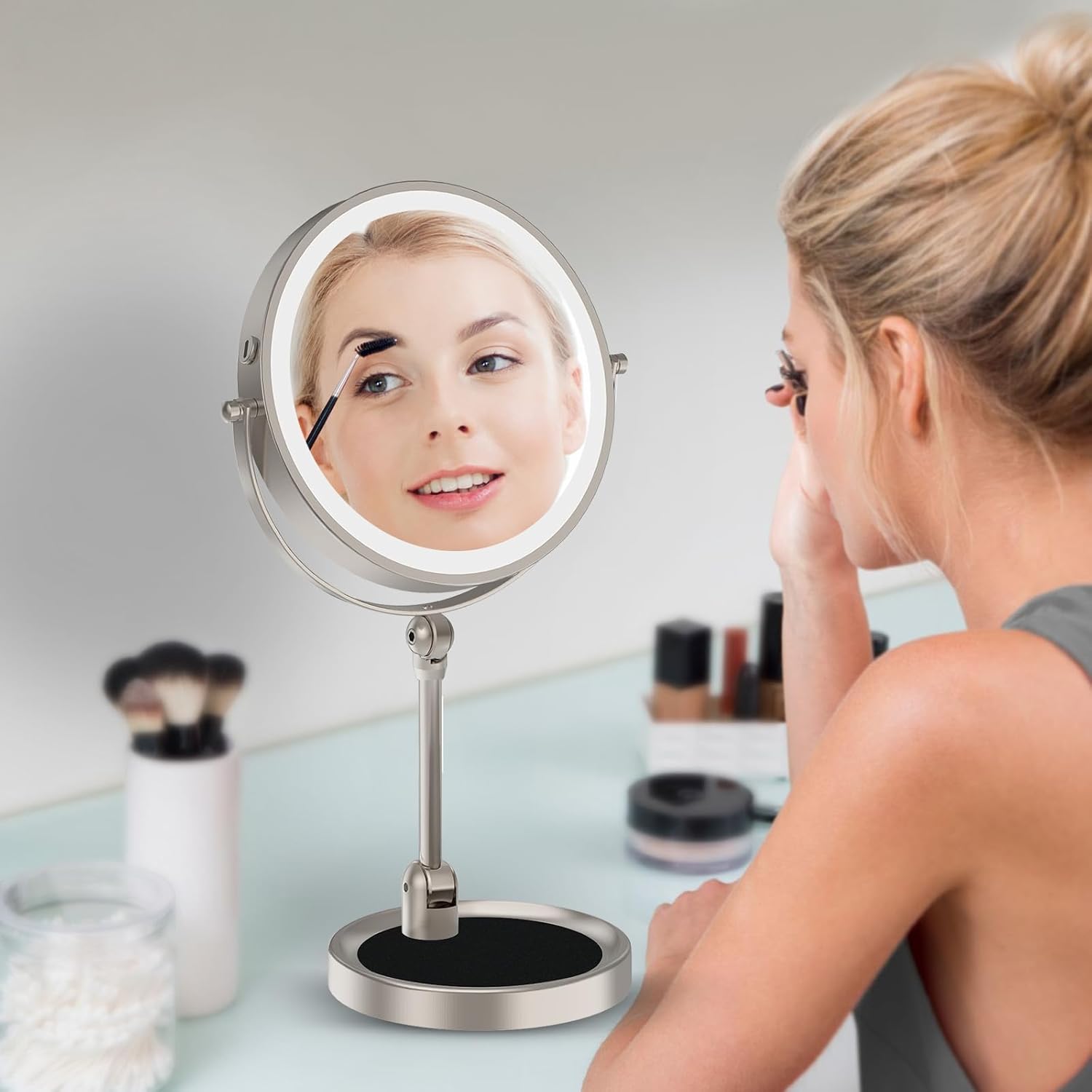 9 Large Lighted Makeup Mirror
