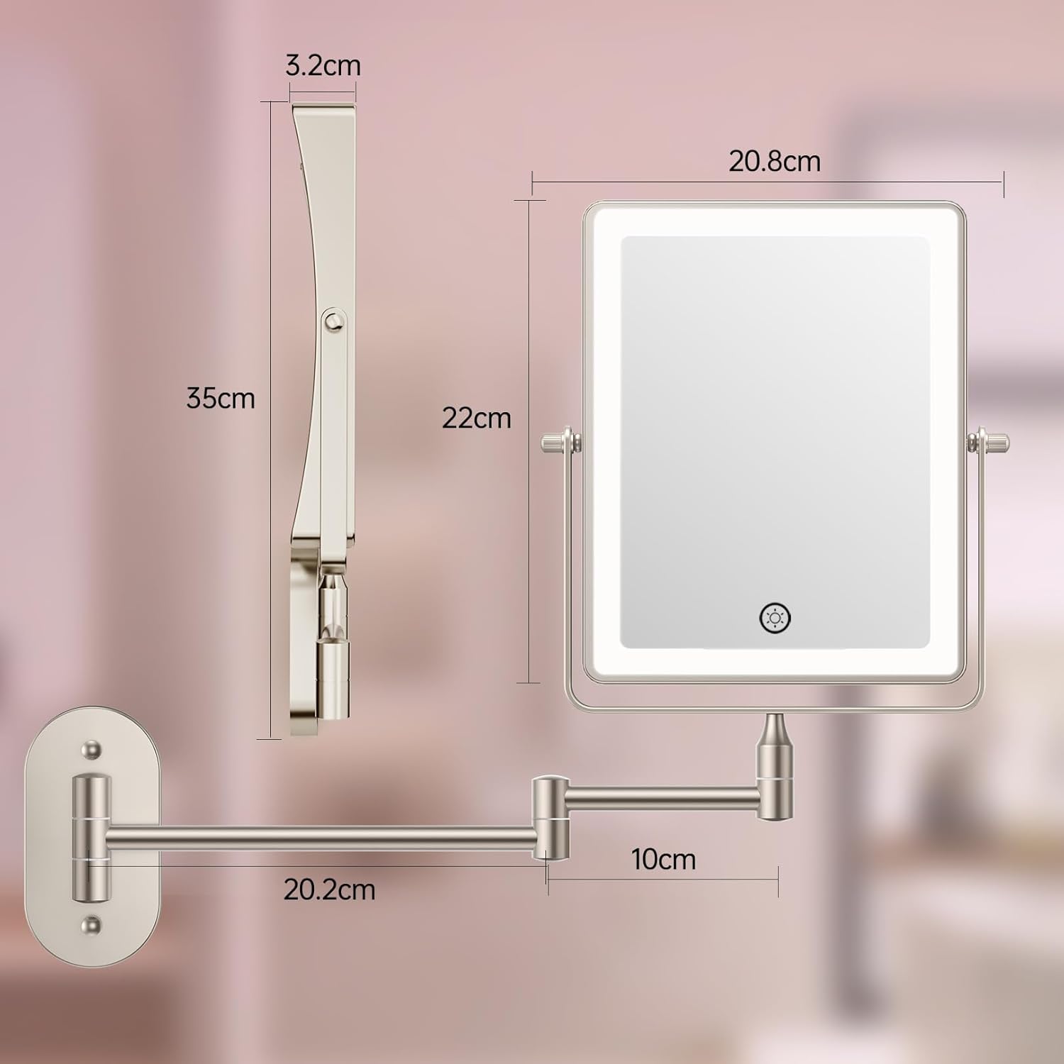 FAScinate Wall-Mounted Makeup Mirror
