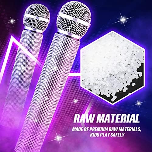 Bling fake sparkly microphone for cosplay and parties