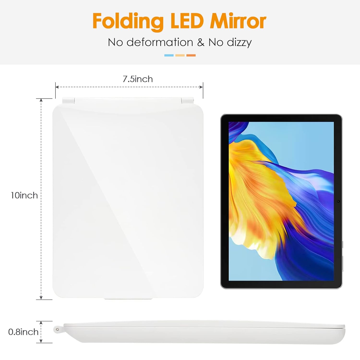 KerMiCi Large Size Travel Makeup Mirror