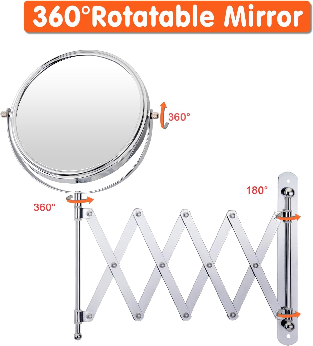 WELL W LINK 7 inch wall mounted makeup mirror