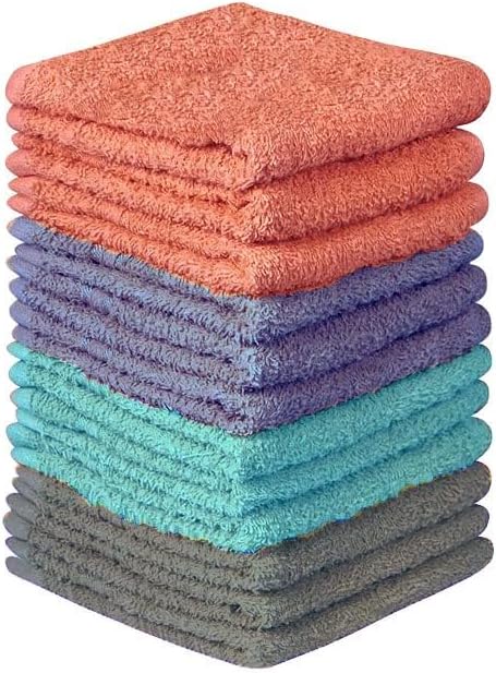 15-Piece Washable 11x11 inch Washcloth Set