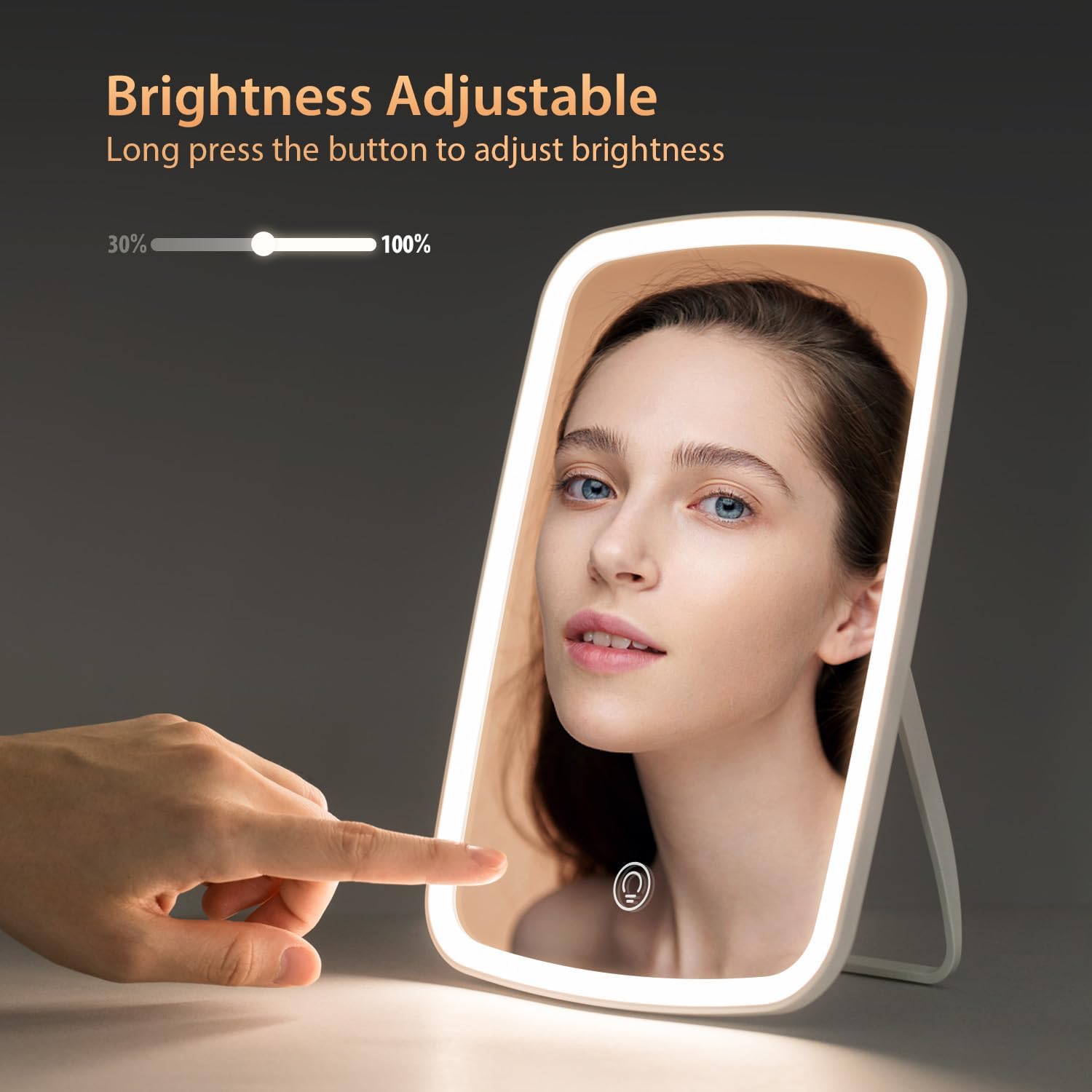 NEZZOE Rechargeable Makeup Mirror with Touch Controls