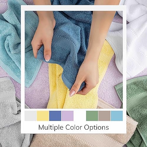 TEXTILOM 100 Turkish Cotton Towel Set Light Grey 6 Pcs Bath Towels