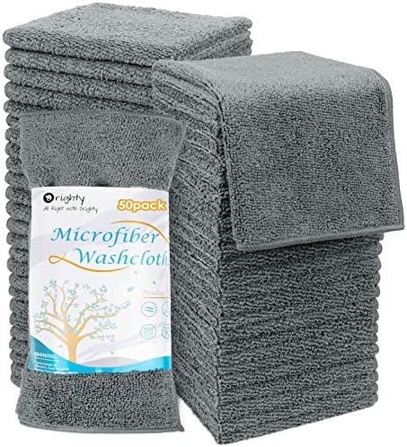 Orighty Washcloth Set 50-Piece Microfiber Fingertip Towels Perfect for Daily Use