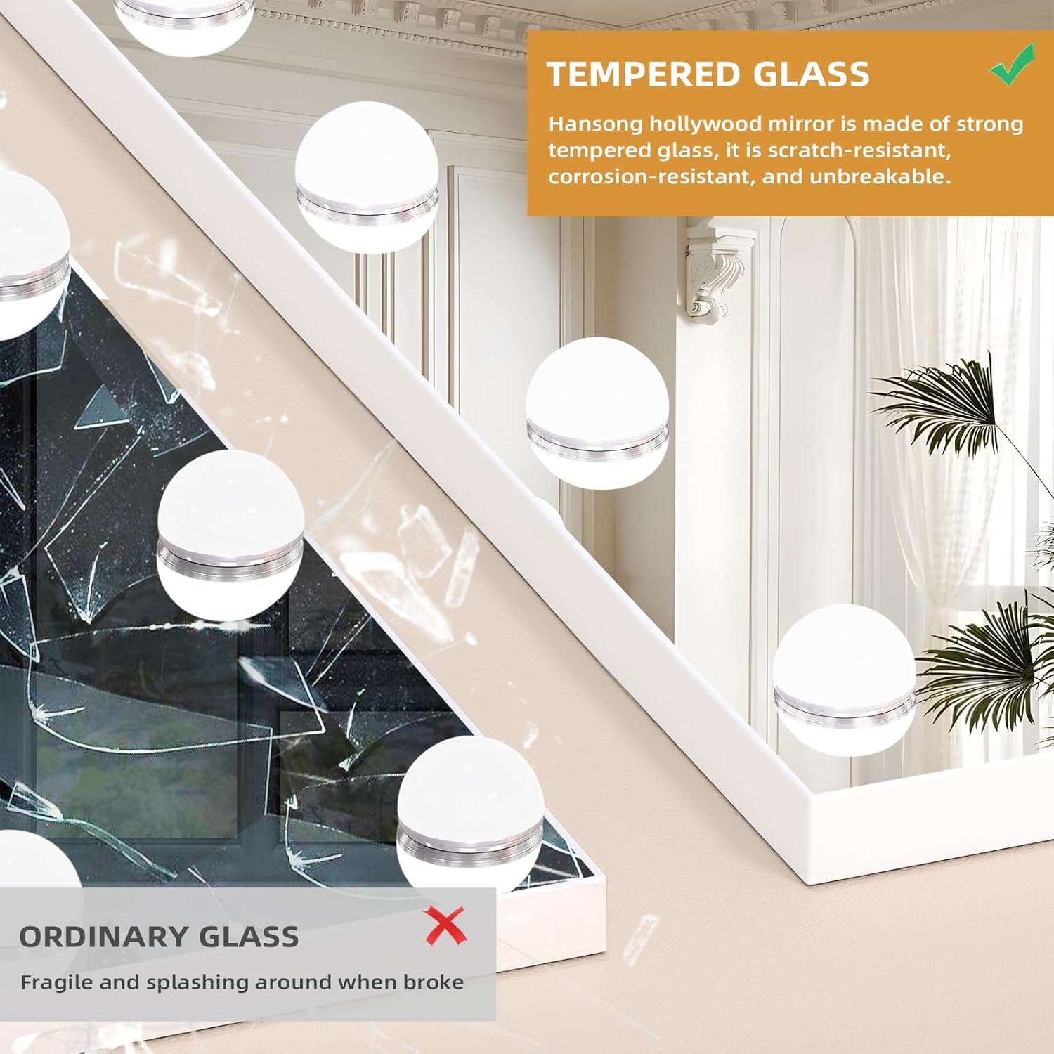 Hansong Vanity Mirror with Lights Bluetooth